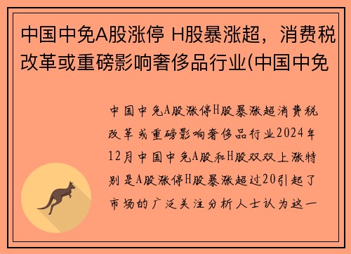 中国中免A股涨停 H股暴涨超，消费税改革或重磅影响奢侈品行业(中国中免h股定价)